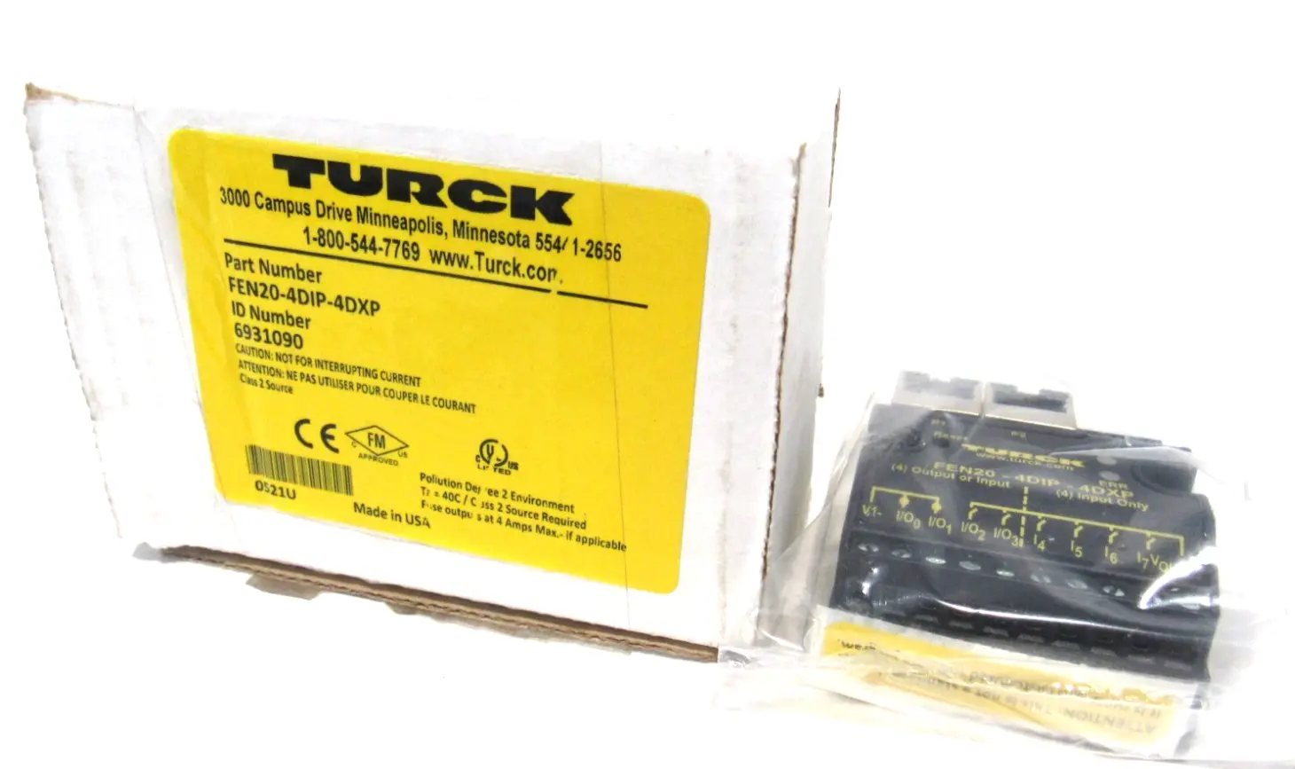 NEW TURCK FEN20-4DIP-4DXP ETHERNET I/O STATION FEN204DIP4DXP