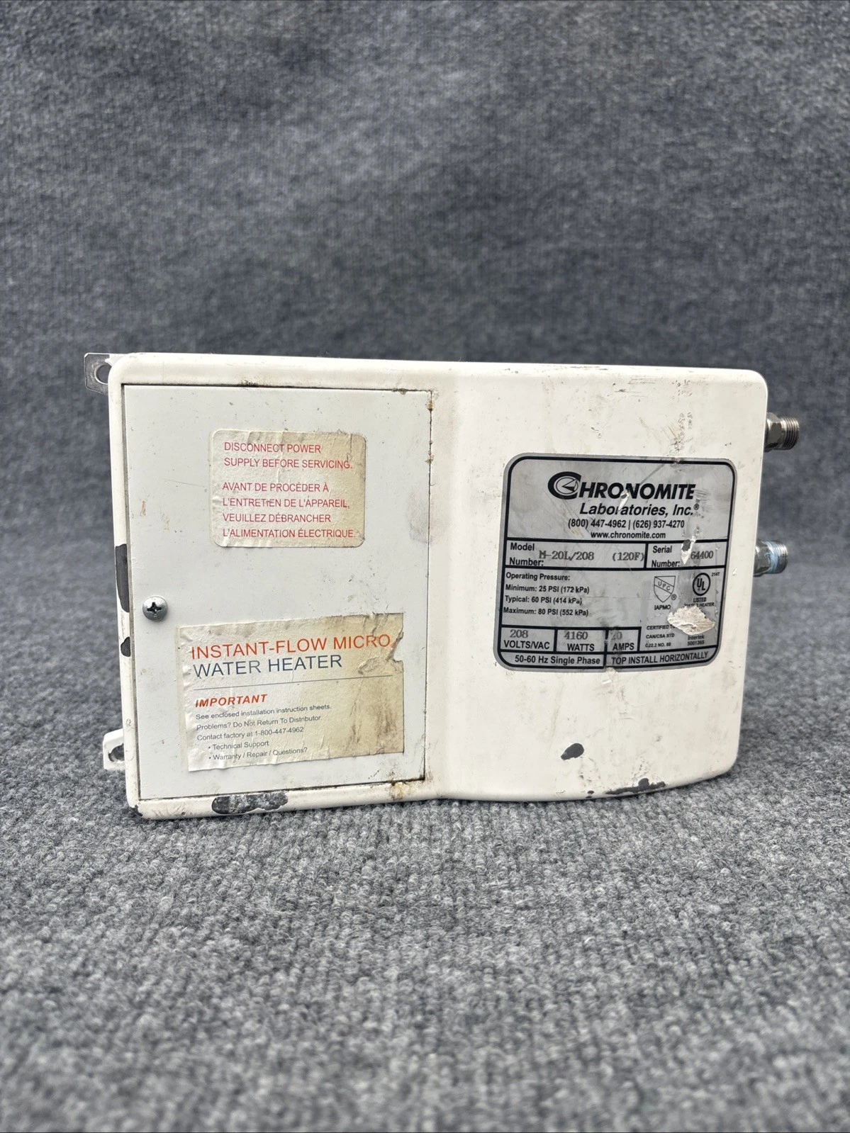 Used Chronomite M-20L/208 Misc Industrial Equipment California US | Davliegogo LLC #1709828