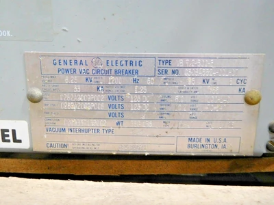 Used GE VB 7.2-500-3 Circuit Breakers Ohio US | Equipment Recovery Corp. #1330372