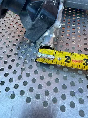 USED 2- ITT PURE FLO RA25MAX DIAPHRAGM VALVE W/ 1 1/2" TO 3/4" SANITARY FITTING