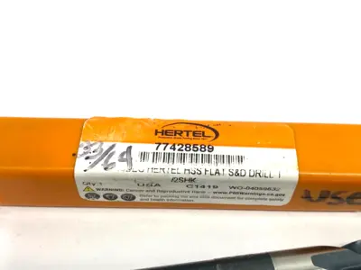 Used HERTEL REDUCED SHANK DRILL BIT: 33/64'' DIA, 1/2'' SHANK DIA, 118 ° HSS Drills Michigan US | Maverick Industrial Sales #1122701