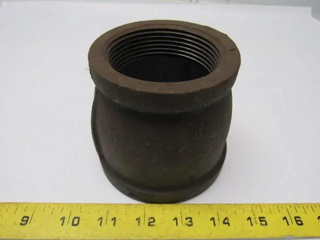 3" x 2-1/2" Threaded Reducing Coupling Low-Pressure Black Iron Pipe Fitting USA