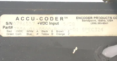 USED ACCU-CODER 755A-01-0500-R-HV-HD1 OPTICAL ENCODER 5/28VDC, 755A010500RHVHD1