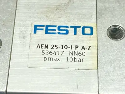 USED FESTO PNEUMATIC COMPACT CYLINDER 25MM BORE 10MM STROKE