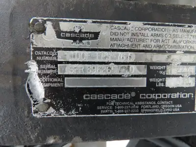 Cascade Forklift Class 3 SideShift Fork Positioner Attachment 20"x 41" W 10000lb