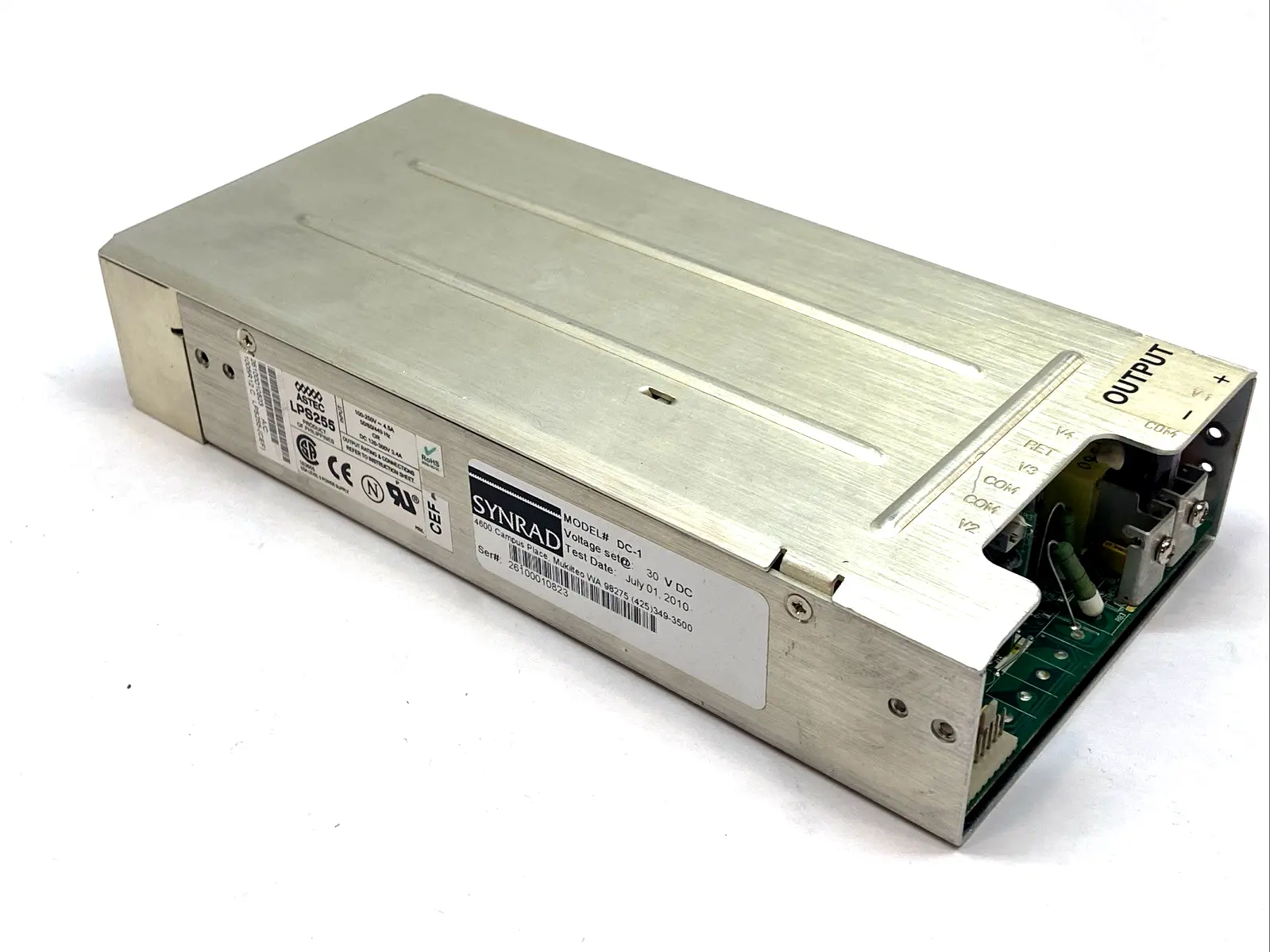 USED ASTEC SYNRAD POWER SUPPLY UNIT 250W NO COVER