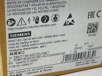 NEW SIEMENS SIMATIC ET 200SP SAFETY COMMUNICATION MODULE