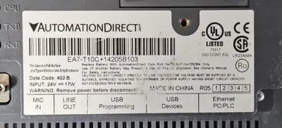 AutomationDirect EA7-T10C+14205B103 Panel View (BIN651)