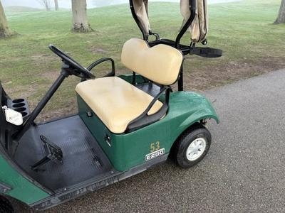 (1) 2017 E-Z-Go golf cart with a Kawasaki gas engine, model 625111G01,includes canopy, ball cover, c...