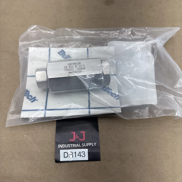 New | in-Stock Butech 20F9M12M Parts (Hydraulics and Pneumatics) Indiana US | J&J Industrial Supply #779666