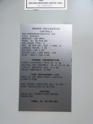 Logic Control Panel
