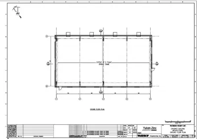 WARDROP Engineered Building, 98' x 52" x 74' height to Crane Rail