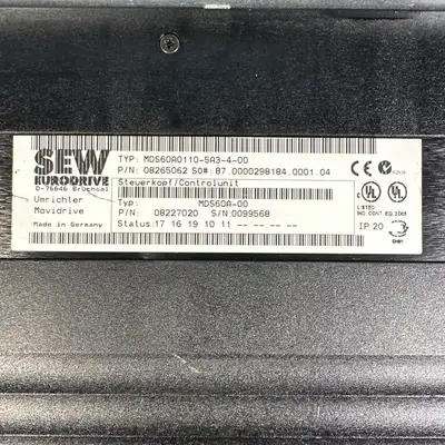 SEW EURODRIVE | MDS60A0110-5A3-4-00 | Movidrive Inverter Drive (BIN-1.6.5)