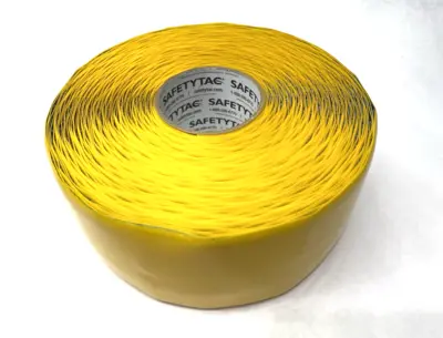 USED SAFETYTAC YELLOW FLOOR MARKING TAPE 4" X 100'