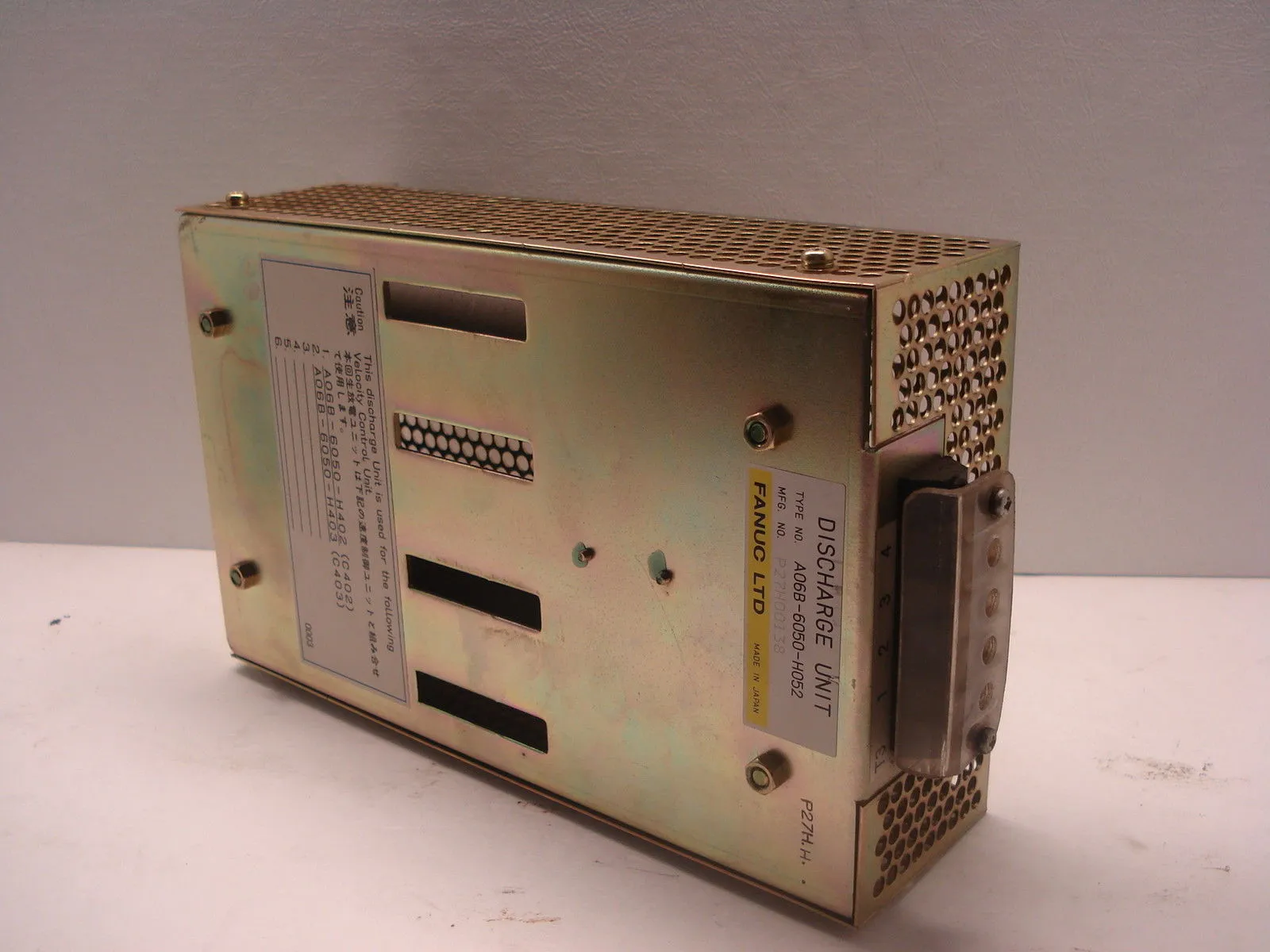 USED FANUC DISCHARGE UNIT A06B-6050-H052