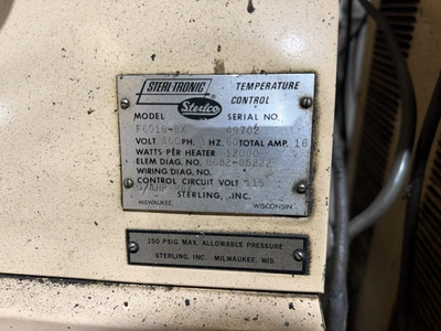 Used STERLCO F6016-BX HOT OIL UNIT Heaters Indiana US | Miedema Asset Management Group #1574960