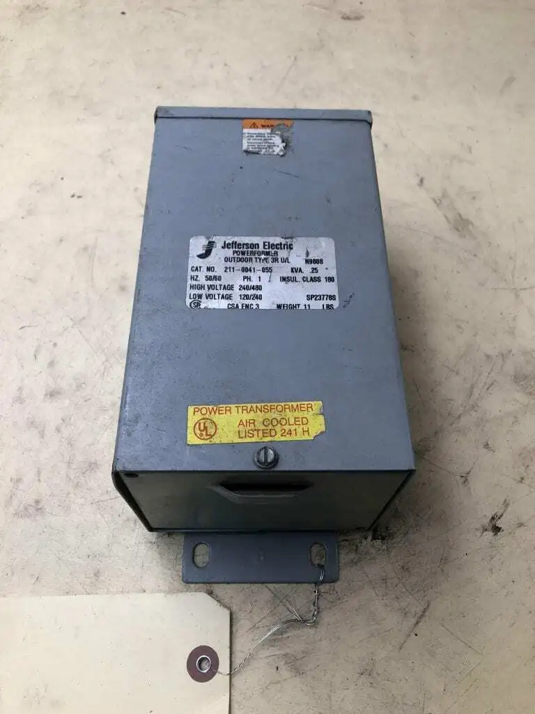 Jefferson Electric 211-0041-055 0.25KVA Outdoor Transformer 240/480V 1PH