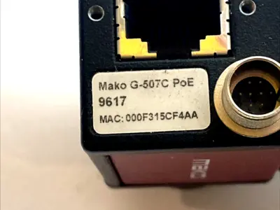 USED ALLIED VISION MAKO 5.1MP GIGE COLOR CAMERA SONY IMX264 C‑MOUNT