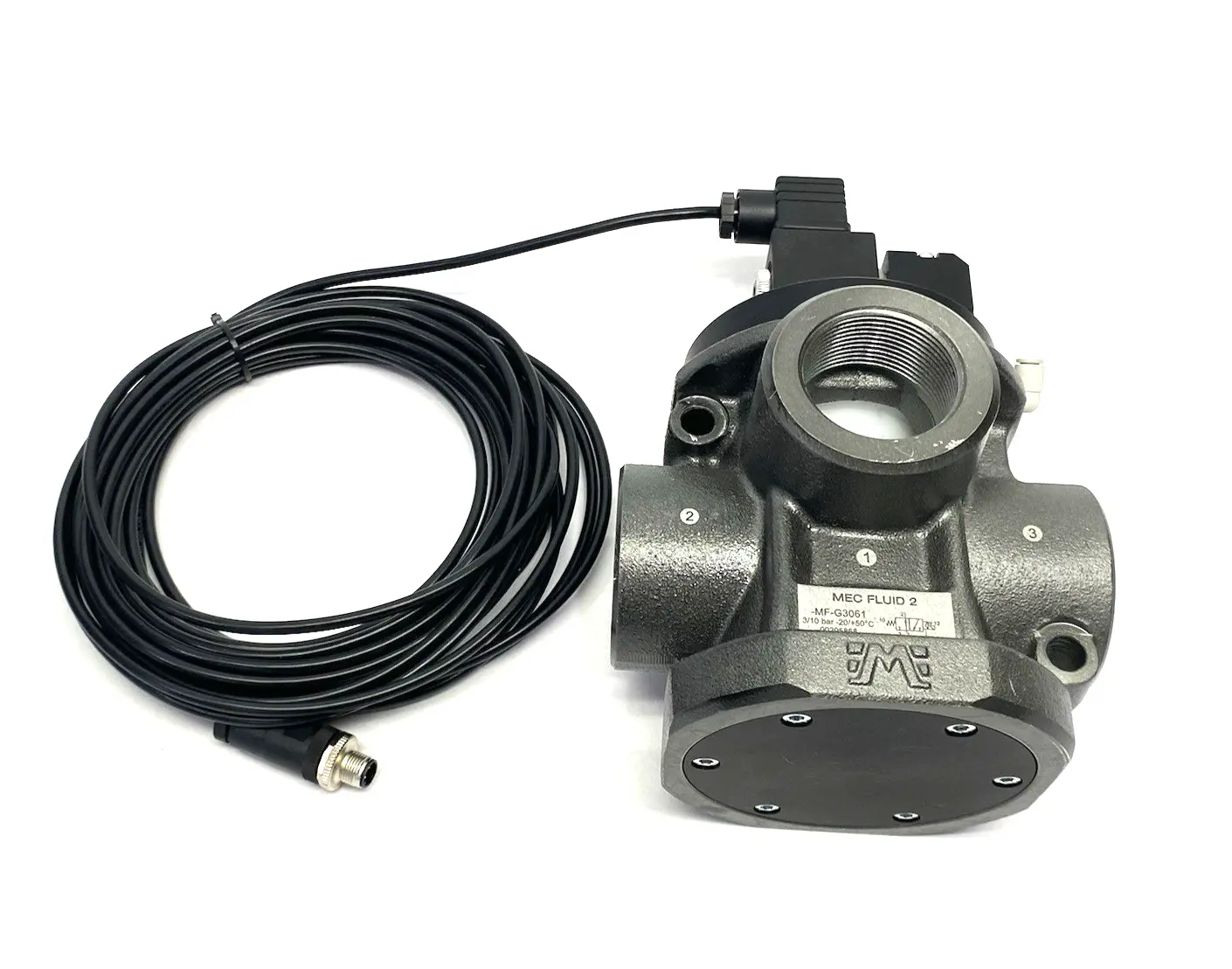 USED MEC FLUID 2 SERVO-ASSISTED VACUUM VALVE 3-WAY, 1-1/2" PORTS, COMP. AIR