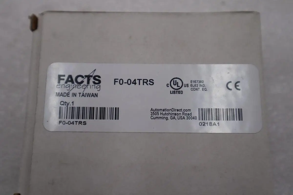 AUTOMATION DIRECT F0-04TRS OUTPUT MODULE 4-POINT 6-48 VDC/6-208 VAC STOCK L-606C