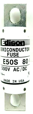 NEW LOT OF 5 EDISON E50S80 FUSE 500V 80A