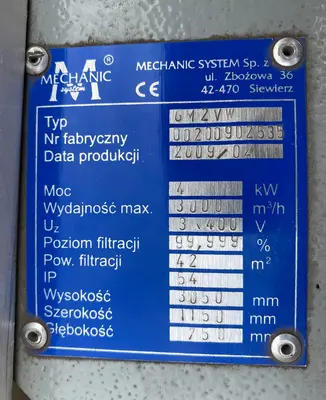 2009 MECHANIC SYSTEM GM2VW Dépoussière, type sac/cartouche | Perry Equipment (11)