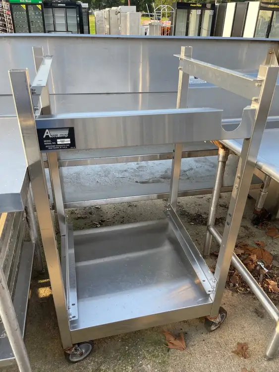 Used AccuTemp Used 26" AccuTemp SNH21 Stainless Steel Support Stand for Double Ovens - SS224 Food, Restaurant, & Bakery Parts & Accessories Illinois US | Falcon Restaurant Supply #1375988