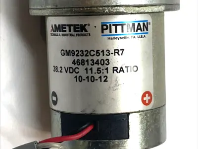 USED AMETEK PITTMAN DC GEARMOTOR 38V 11.5:1 CONVEYOR DRIVE