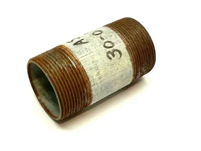Rigid Conduit Nipple Galvanized Steel 2-3/4" Thread 5" Length - New Other