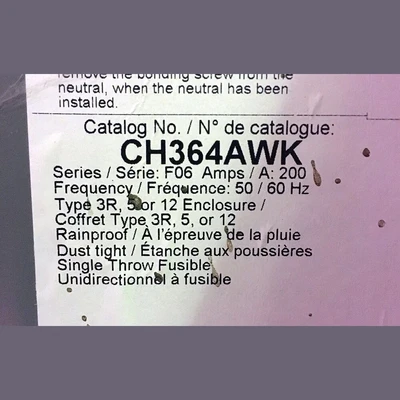 Square D 200 Amp Heavy Duty Safety Switch