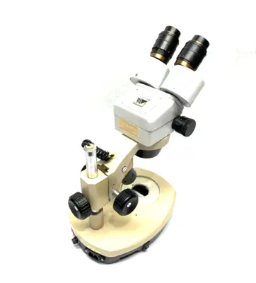 USED LW SCIENTIFIC ADJUSTABLE DUAL LENS OBSERVING MICROSCOPE