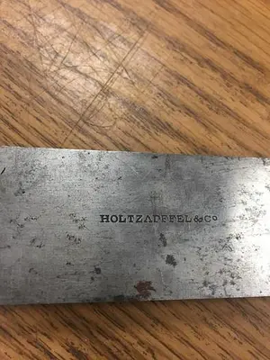2216-385 Antique Holtzapffel 3-1/2″ x 8″ L-Shaped Square For Use With Ornamental Turning Lathe