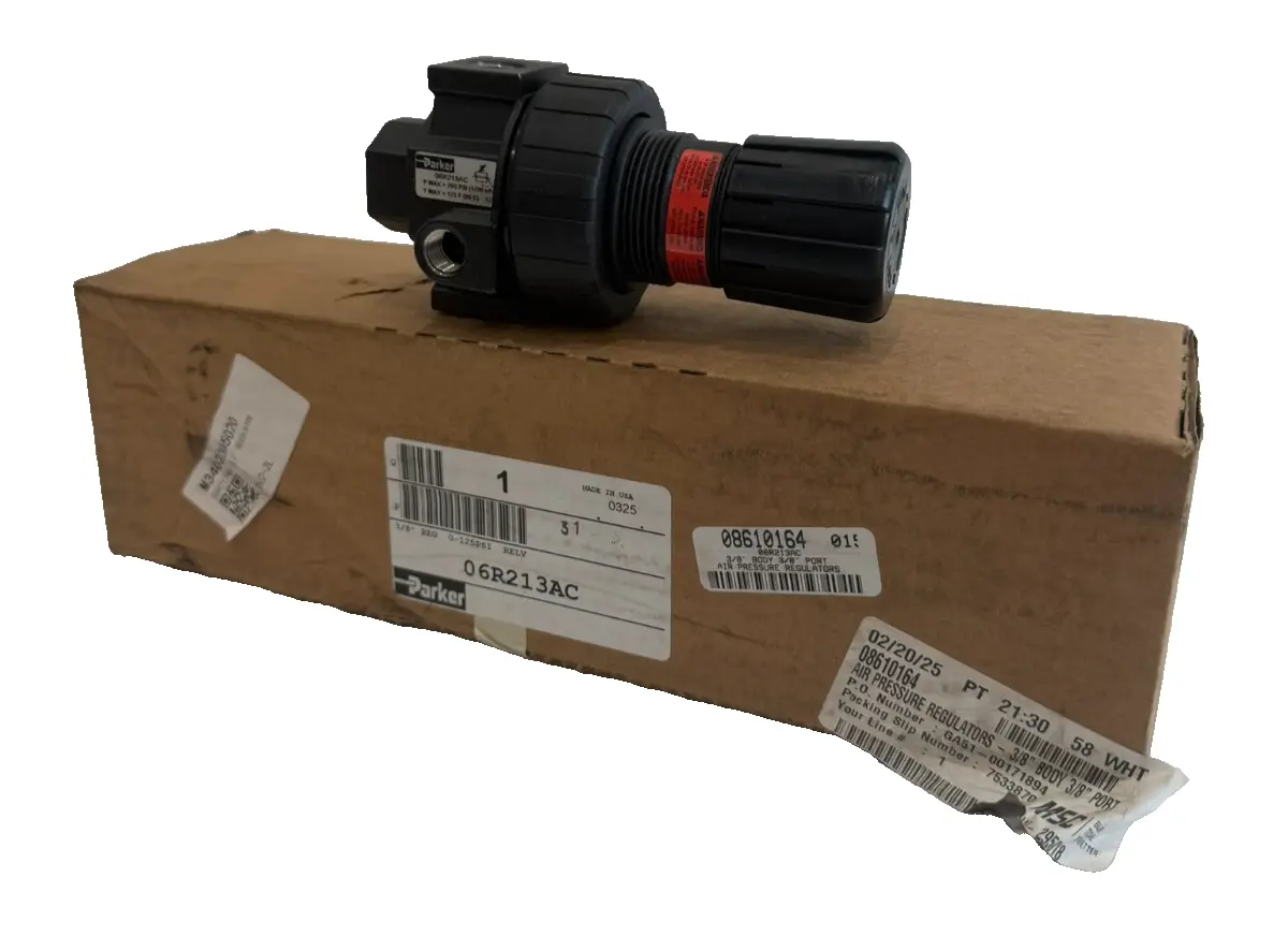 NEW PARKER 06R213AC REGULATOR 3/8" 0-125PSI