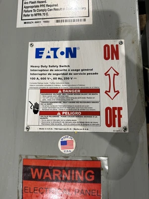 EATON DH363UGK 100AMP SAFETY SWITCH DISCONNEC
