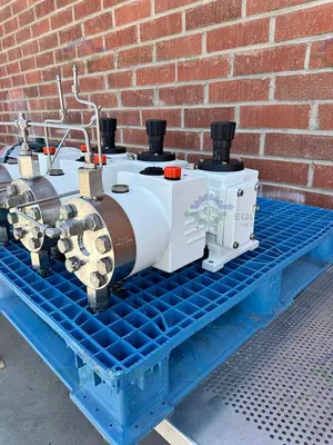 Used LEWA LDC 3 WATERLIKE DIAPHRAGM METERING PUMP W/ RELIANCE ELECTRIC 2.4 HP MOTOR Pumps (Metering) California US | Equipment Lab #1302394