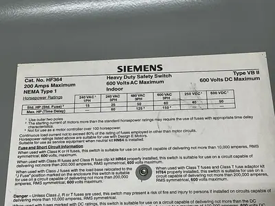 USED SIEMENS HF364