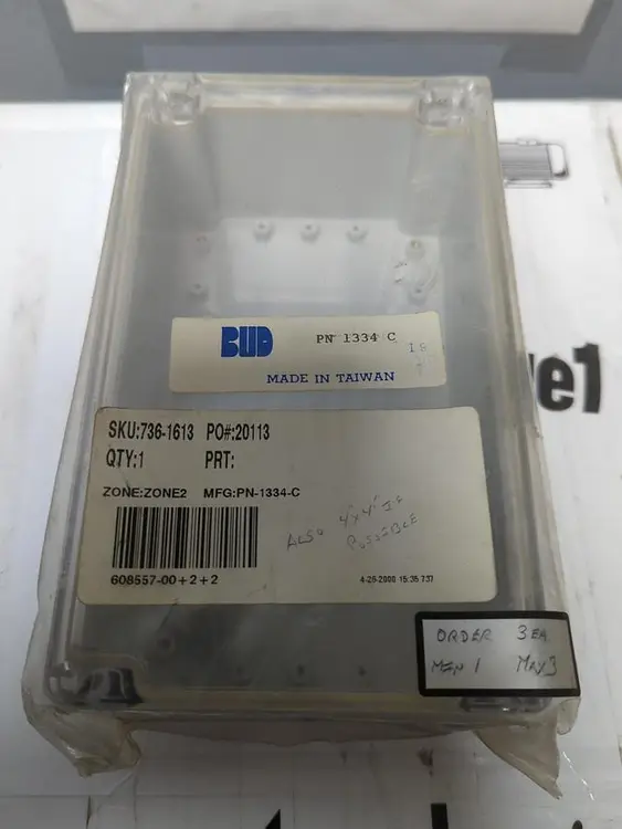 New | in-Stock BUD INDUSTRIES _UNKNOWN_ Miscellaneous Equipment (Electrical & Power) Ohio US | Surplus Asset Holdings #1240708