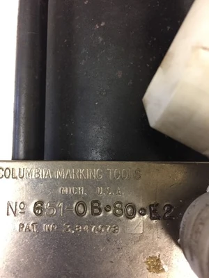 NEW COLUMBIA MARKING TOOLS 651-0B 80 E2