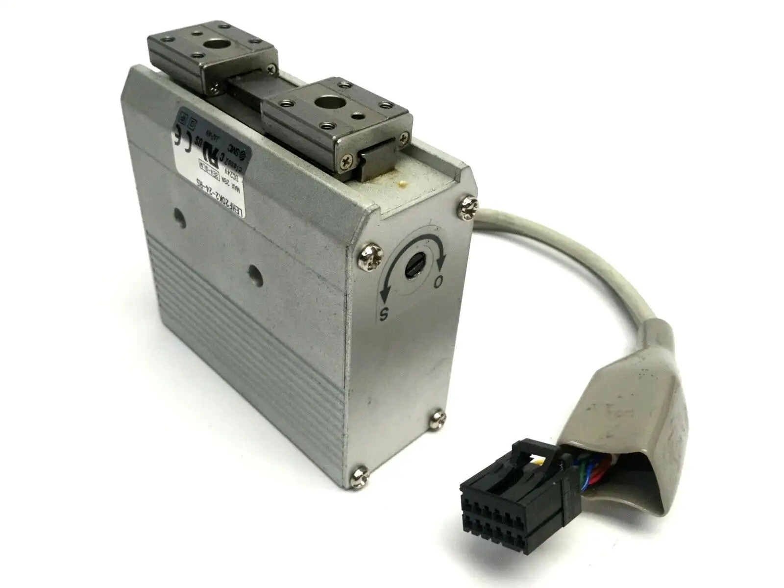 USED SMC BELT DRIVE 2-FINGER ELECTRIC GRIPPER 24V DC