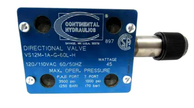 NEW CONTINENTAL HYDRAULICS VS12M-1A-G-60L-H DIRECTIONAL VALVE VS12M1AG60LH