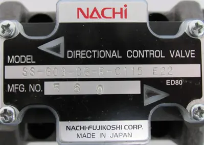 NEW NACHI SS-G03-C6-R-C115-E22 SOLENOID VALVE SSG03C6RC115E22
