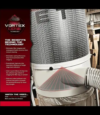 New | in-Stock 2026 JET DC-1200VX-CK1 DUST COLLECTOR, 2HP 1PH 230V, 2-MICRON CANISTER KIT Dust Collectors Wisconsin US | John G Weber Co Inc #1332338