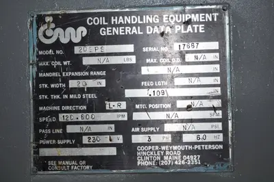 USED CWP 20 SPS