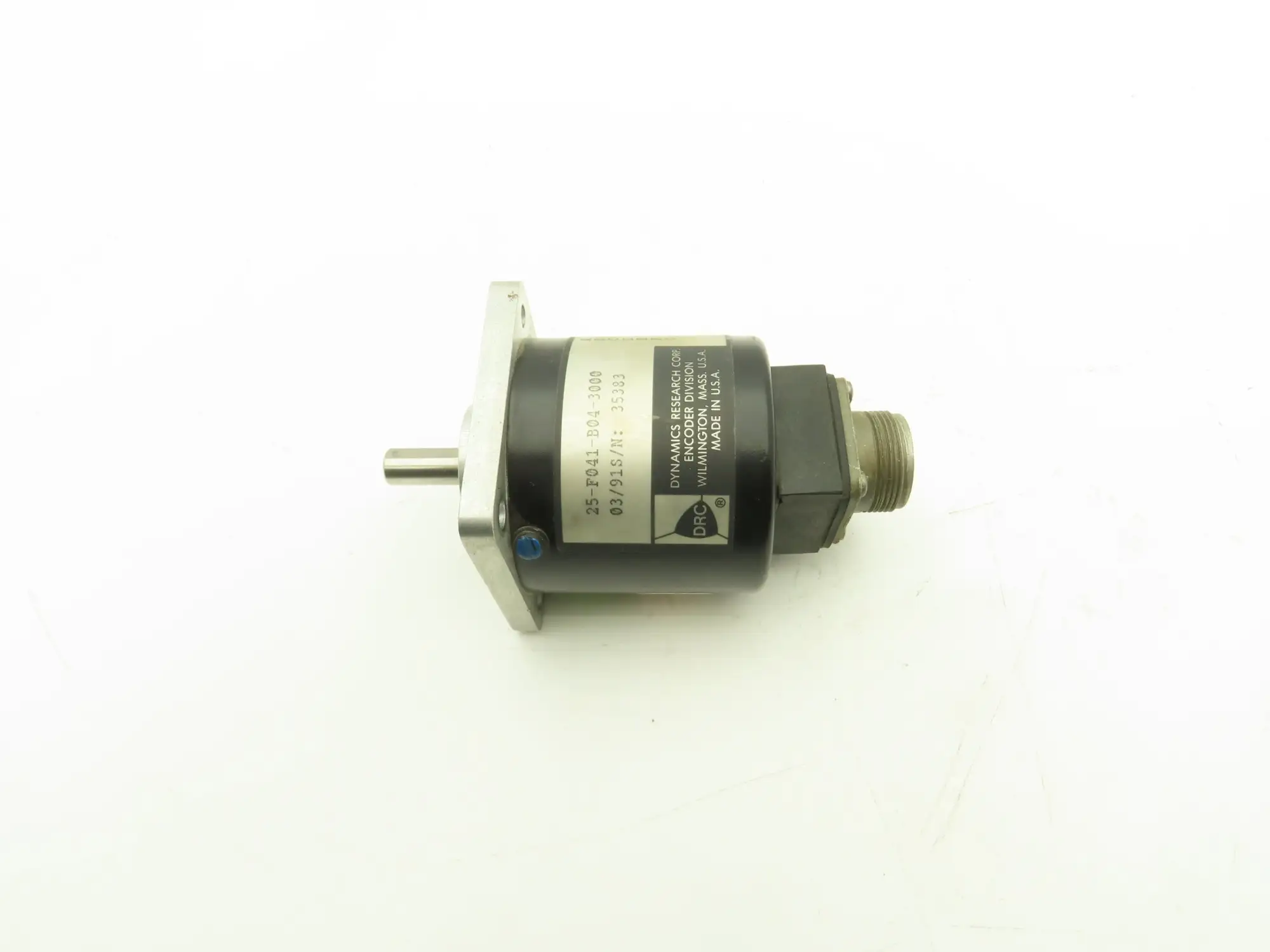 Dynamics Research Corp 25-F041-B04-3000 Rotary Encoder 3/8" Shaft 7 Pin