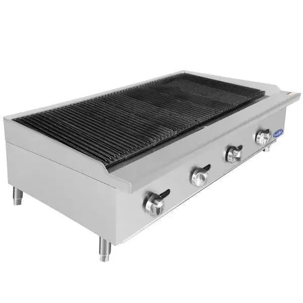 New | in-Stock Atosa New Atosa ATCB-48 HD 48" Countertop Gas Char-rock Broiler with Total 140,000 BTU Broilers Illinois US | Falcon Restaurant Supply #1375258