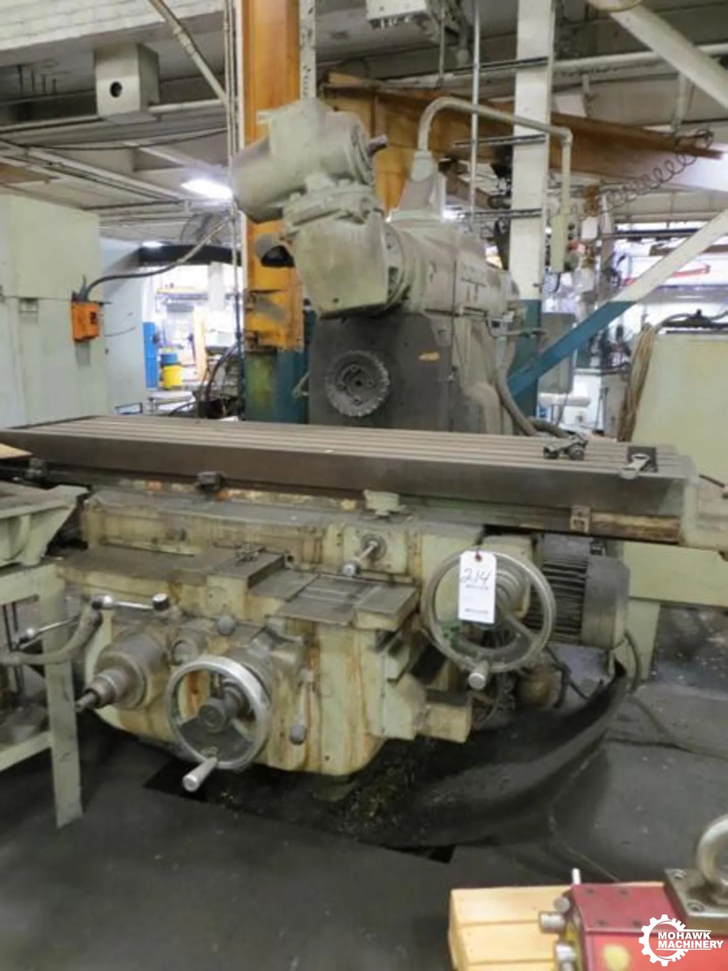 320-18 CINCINNATI-MILACRON "LA" HIGH-POWER DIAL-TYPE PLAIN HORIZONTAL MILL w/I.O.S. VERTICAL HEAD - FRONT & REAR CONTROLS