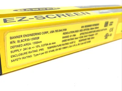 SLSCR30-1350Q8,  72431 | Banner SLSCR30-1350Q8 EZ-SCREEN Safety Light Curtain Cascade Receiver 72431 - New Other