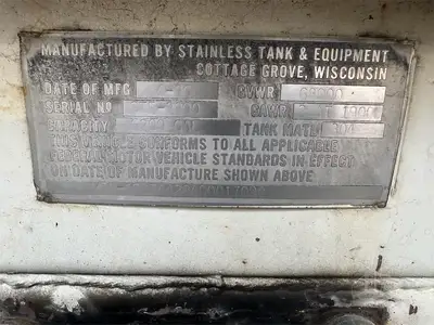 Used 1986 STAINLESS TANK & EQUIPMENT _UNKNOWN_ Tanker Trailers Indiana US | Lakeshore Equipment Sales #1546608