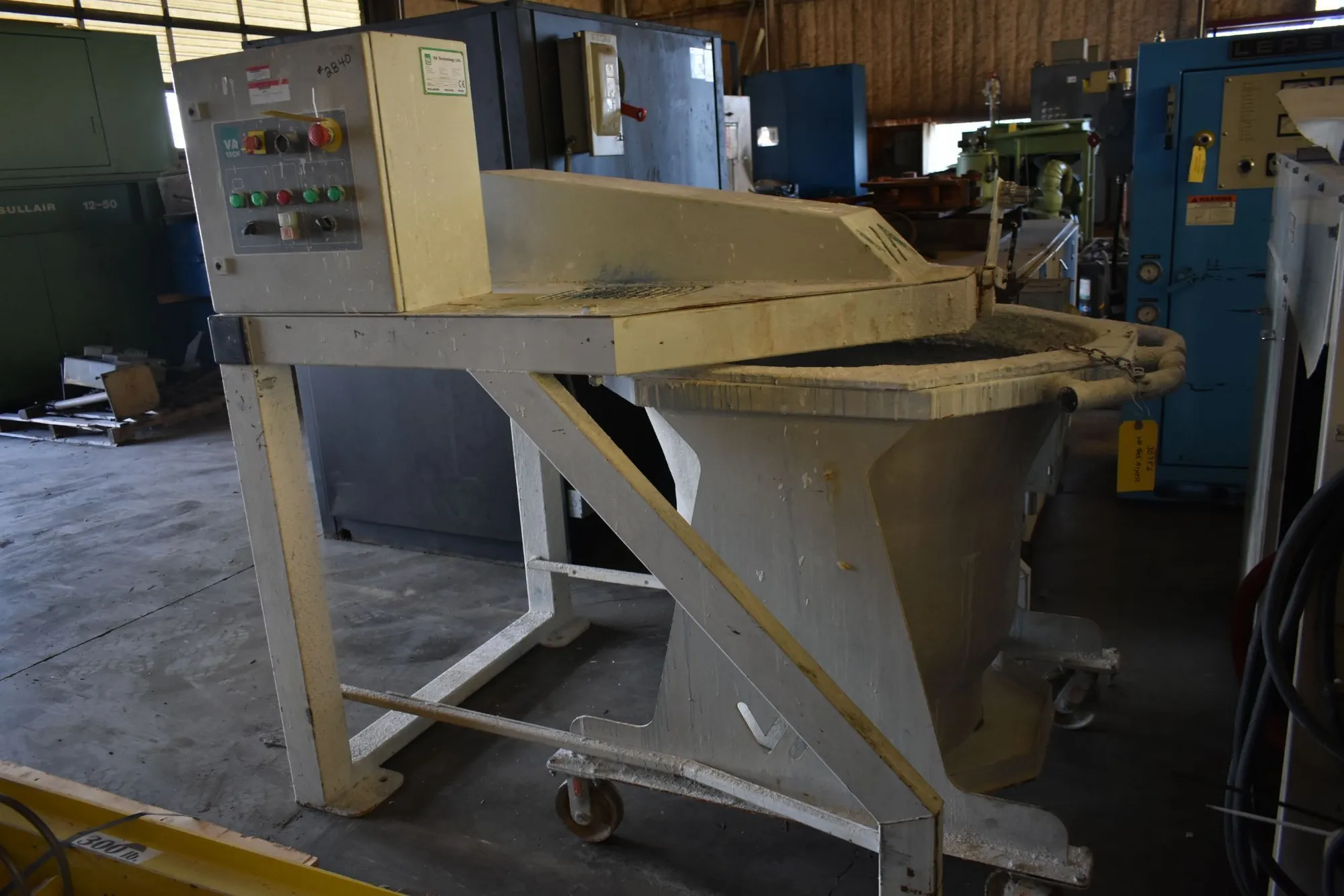 4 HP VA TECHNOLOGY CERAMIX BATCH SLURRY MIXER w/20 GALLON TUB