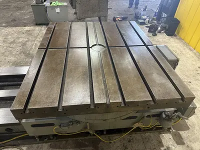 50" X 60" CINCINNATI BICKFORD CROSS SLIDING ROTARTY T-SLOT  MOTORIZED MILL TABLE: STOCK #22529